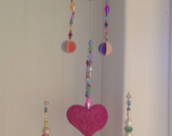 Butterflies and hearts mobile