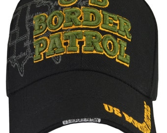 US Border Patrol Embroidered Baseball Hat Black