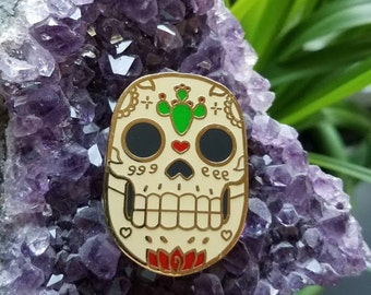 Sugar Skull Dia de Los Muertos Hard Enamel Pin