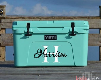 Yeti Cooler Decal | Name Decal | Monogrammed Cooler | Boater Gift | Yeti Tundra Monogram | Yeti Roadie Decal | Water Cooler Decal