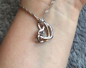 Silver Heart Pendant Necklace 925