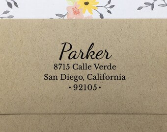 Return Address Stamp, Custom Address Stamp, Self Inking Stamp, Rubber Stamp, Personalized Stamp, Housewarming Gift, Family Name Stamp
