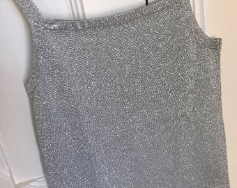 90s Vintage Metallic Strap Top