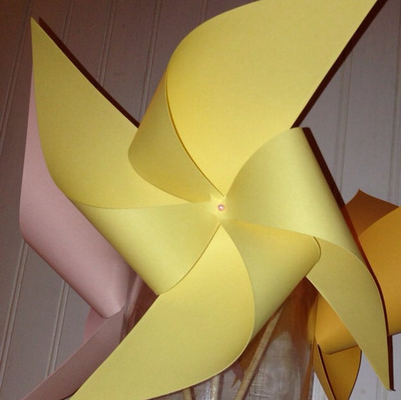 12 Custom Solid Colored Pinwheels, spinning pinwheels