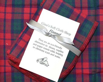 Gentleman's Casual Hankie Soft, Brushed Cotton Handkerchiefs--Your Choice of Size