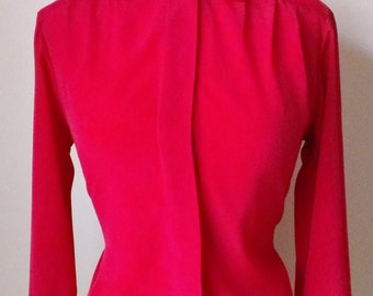 Vintage 1980's Notations Blouse with Cream Button Sale