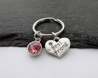 Best Friend Keyring, Friendship Gifts, Heart Keychain, Friend Keychain, Charm Keyring, Friendship Keyring, Best Friend Gift