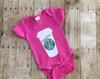 Starbucks onesie/personalized vinyl onesie/baby onesie/custom onesie/baby gift/starbucks coffee/starbucks baby/custom vinyl onesie/toddler