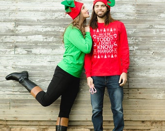 Todd Margo, Unisex Christmas Sweatshirt - Why is the Carpet All Wet Todd, I Don't Know Margo, Holiday Shirt, Unisex Sweatshirt - Item 2697