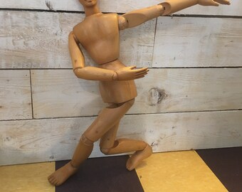 Rare 19th Century Original Artist's Mannequin or Lay Figure Large Size
