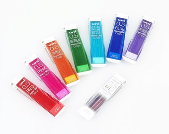 Mitsubishi Uni Nano Dia Color Lead Refills - Colored Pencil Lead Refills, Mechanical Pencil Lead Refills, Retractable Pencil Lead, 0.5mm
