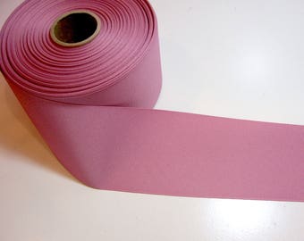 Wide Pink Ribbon, Mauve Grosgrain Ribbon 3 inches wide x 3 yards, SECOND QUALITY FLAWED