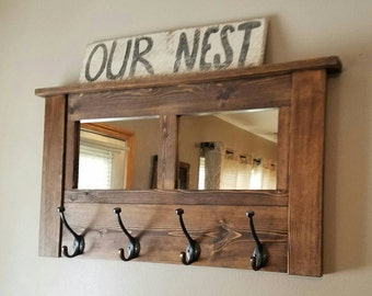 Coat Rack With Mirror Mirror Coat Rack Etsy 77 Coat Rack With Mirror Mirror Coat Rack Etsy 77