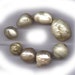 vintage LARGER glass pearls baroque and assorted haskell white off white 12mm - 22mm EIGHT beads bridal findings beads