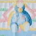 Pastel Bear Border "Chenille" Print Cotton Fabric 24 x 36 Inches Plus