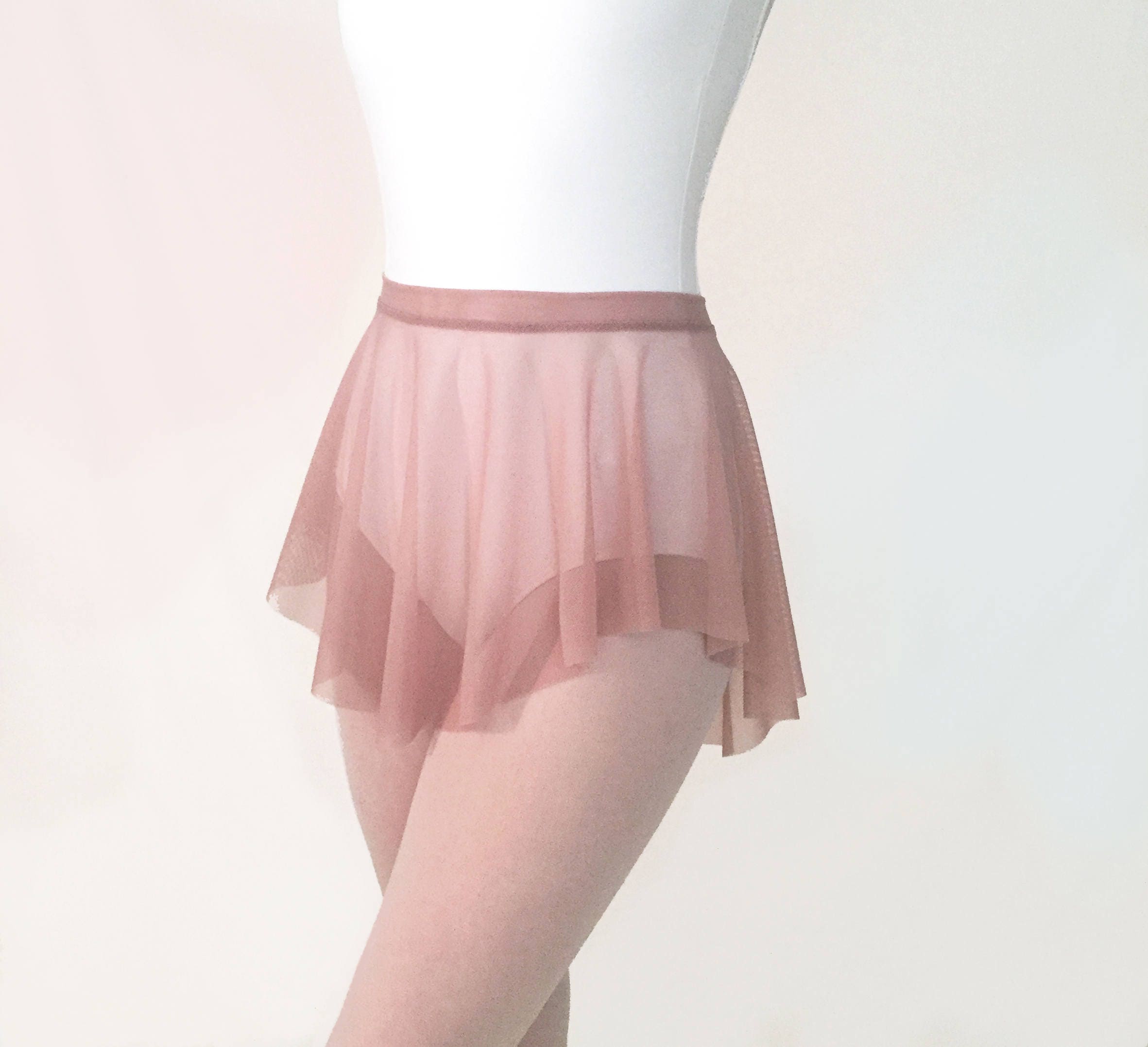 Ballet Skirt Sheer Dusty Rose Mesh Sab Skirt Royall 