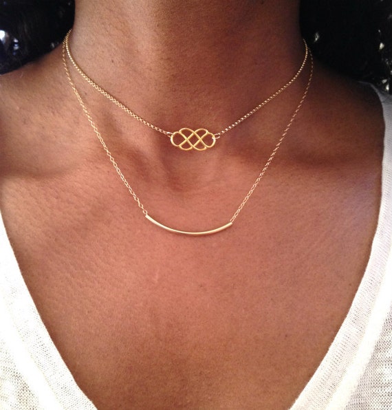 Gold Celtic Knot Necklace Gold Choker Necklace Celtic Knot
