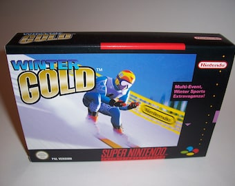 SALE! Very Rare Winter Gold Snes Super nintendo CIB Pal (New, Mint, Amazing condition)