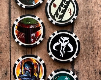 Boba Fett Star Wars Tokens Golf Ball Markers