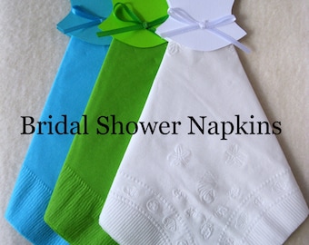 Bridal Shower Wedding Dress Bridal Shower Napkins Bridal Shower Decorations Bridal Shower Favors Wedding Napkins Mr.& Mrs. Napkins Wedding