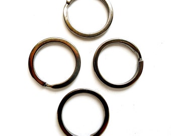 4 Gunmetal Split Loop Open Jump/Key Rings 25mm - 10-2