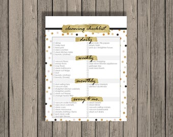 cleaning checklist printable daily weekly monthly and every 6 months cleaning checklist