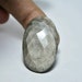 Faceted Silver obsidian oval cabochon..37x23x6mm..33cts...A#1696