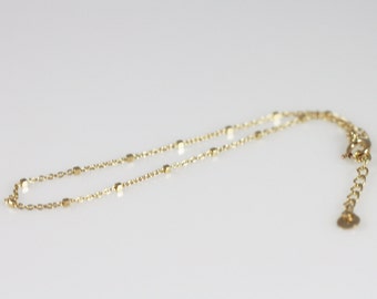 14K solid gold simple bracelet, 14K gold delicate bracelet, 14K layering bracelet, 14K minimalist bracelet, 14K everyday bracelet