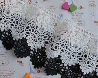 2 Yard Vintage style Cotton Crochet Lace Trim,Crochet Lace Ribbon Lace Trim Crochet Trim White Crochet Lace Trim Embellishment Wedding Lace