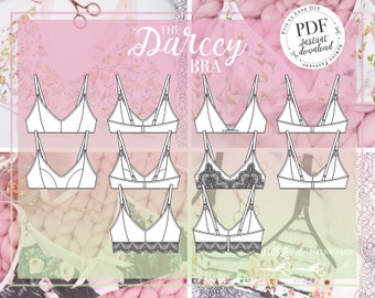 DIGITAL Darcey Soft Bra Sewn pattern - PDF Instant Download - Evie la Luve