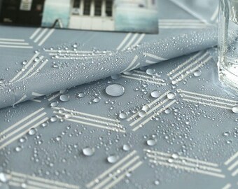 Waterproof fabric by the yard Monoline _Blue grey_59" 4YO 1002703