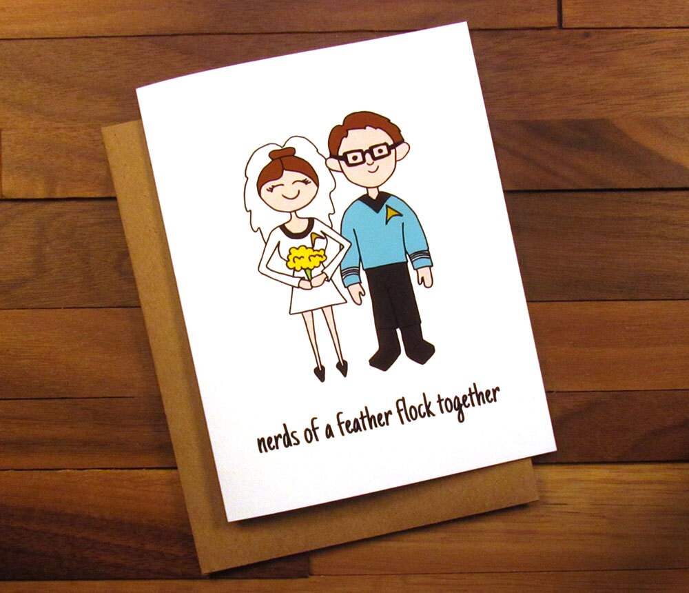 Funny Wedding Card Funny Engagement Card Nerds of a