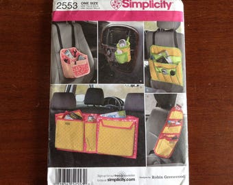 Simplicity 2553 Car organizer craft pattern mostly Uncut