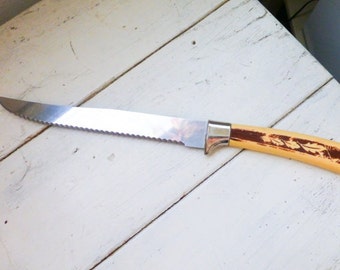 Kitchen knife, carving knife, vintage utensil, kitchen utensil, housewarming gift, flatware, regent sheffield, serving knife, serrated
