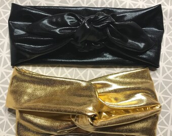 Headband effect leather