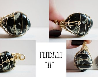 Chinese Writing Stone Pendant