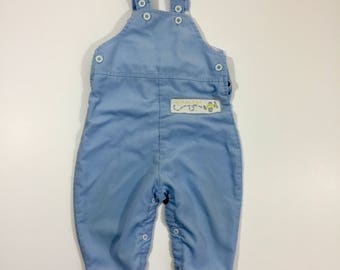 Vintage Blue Corduroy Overalls - Size 24 Months - Vintage Baby Overalls - Vintage Toddler Overalls - Healthtex Overalls - Blue Overalls