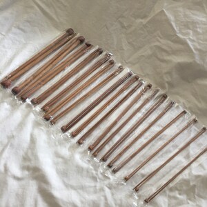 Bamboo Knitting Needles 18 pairs (36 pieces)