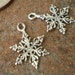 Sterling Silver Snowflake Charms, pkg of 2