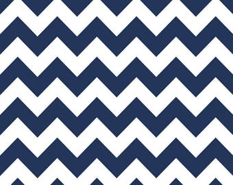 Chevron - Navy and White - 7x9 Sweet Bobbins Wet Bag - SEAM SEALED - Snap Strap