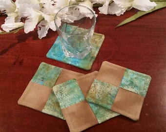 Fabric Coasters, Set of 4 Coasters, Stemware Coasters, Wine Glass Coasters, Criss Cross Coasters, Slipper Coasters, Stem Glass Coasters