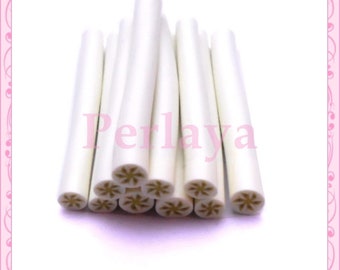 Set of 10 banana REF1396 fimo canes