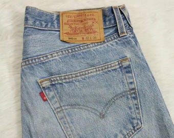 Rare Vintage 80s 90s 501xx Levis Singe R Faded Grunge Style Jeans Waist 32 Fits 31 Made In USA