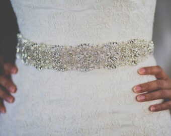 bridal sash, bridal belt, white sash, ivory sash, sash for wedding dress
