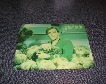 Star Trek Mousepad Kirk and Tribbles Mousetrak 1994 Vintage