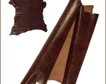 V222-P-skin leather ANTIQUE WEATHERED Brown (Xl).