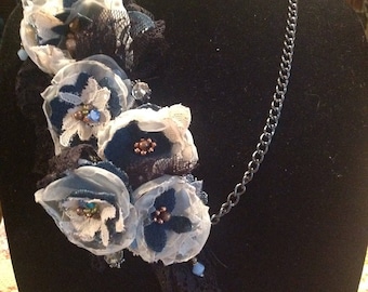 mixed media statement necklace