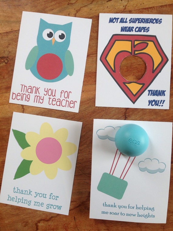 teacher appreciation thank you cardsgift tags for eos lip