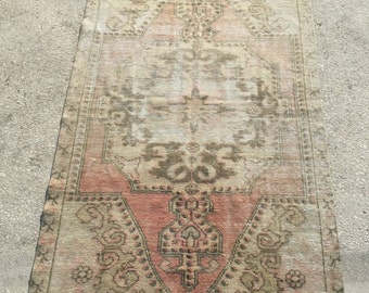 7.3x3.9 feet 222x120 cm, Anatolian Rug, Oushak Anatolian Carpet Rug Tribal Rug,Vintage Turkish Rug,Bohemian Carpet Rug, Turkish Ethnic Rug,