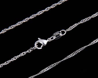 Sterling Silver ROPE Necklace Chain (1pc) - 0.5mm Thick - Pick Size 16" through 30" - Finished Necklace - Lobster Clasp - 925 Stamped